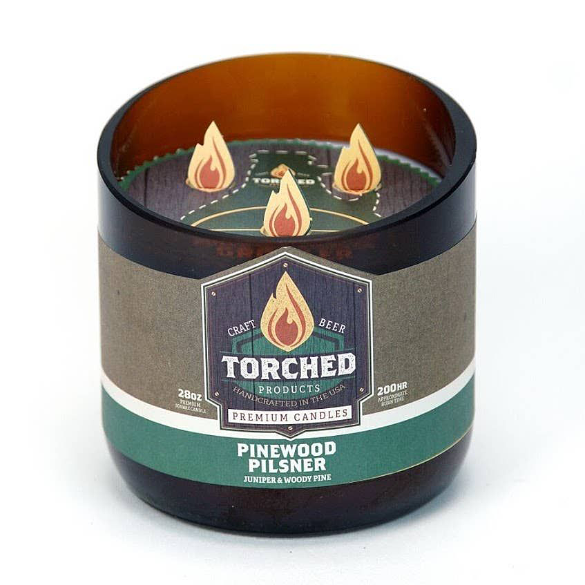 Torched Products Pinewood Pilsner Beer Growler Candle Cabela's